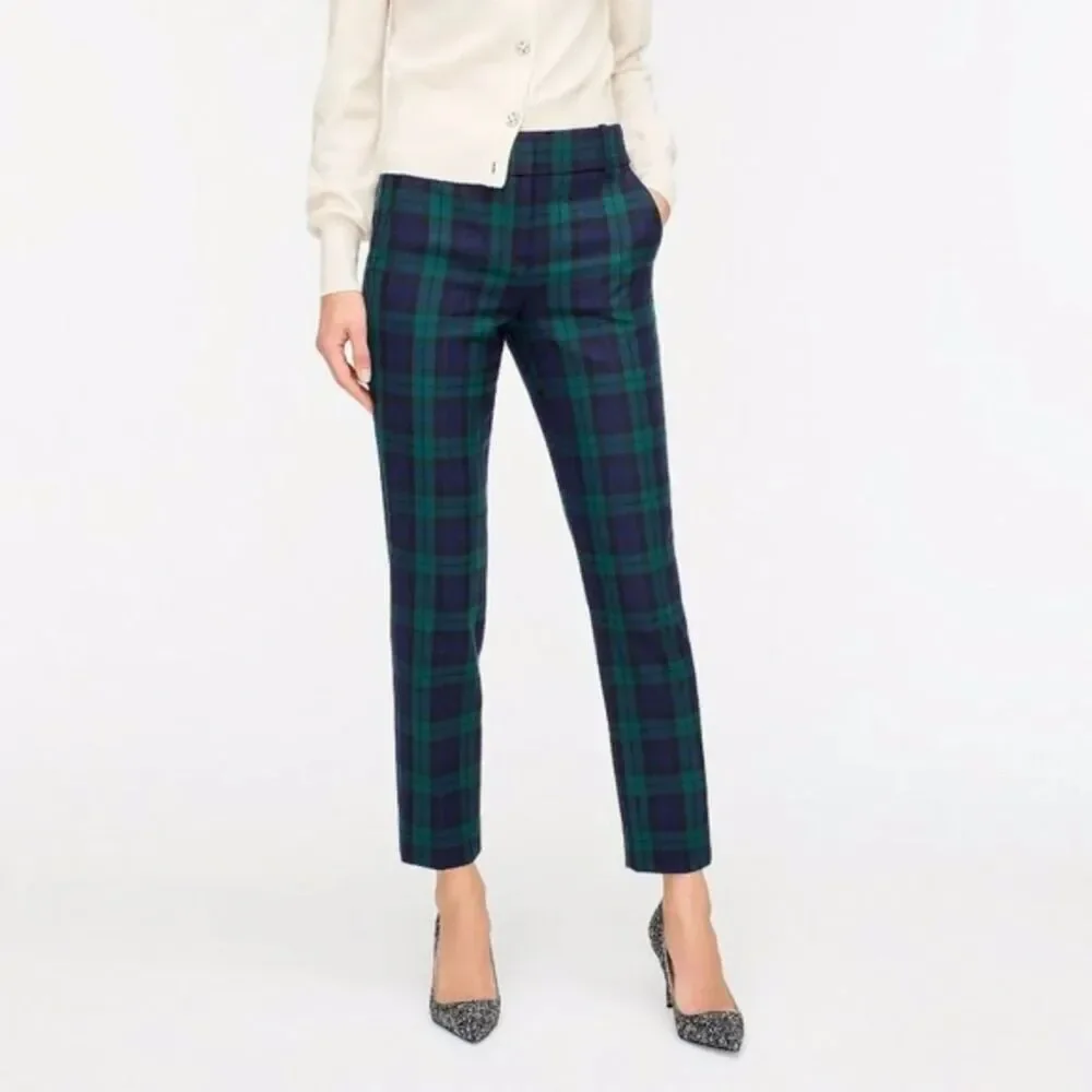 J. Crew Blackwatch Plaid Wool Blend Pants Sz 6